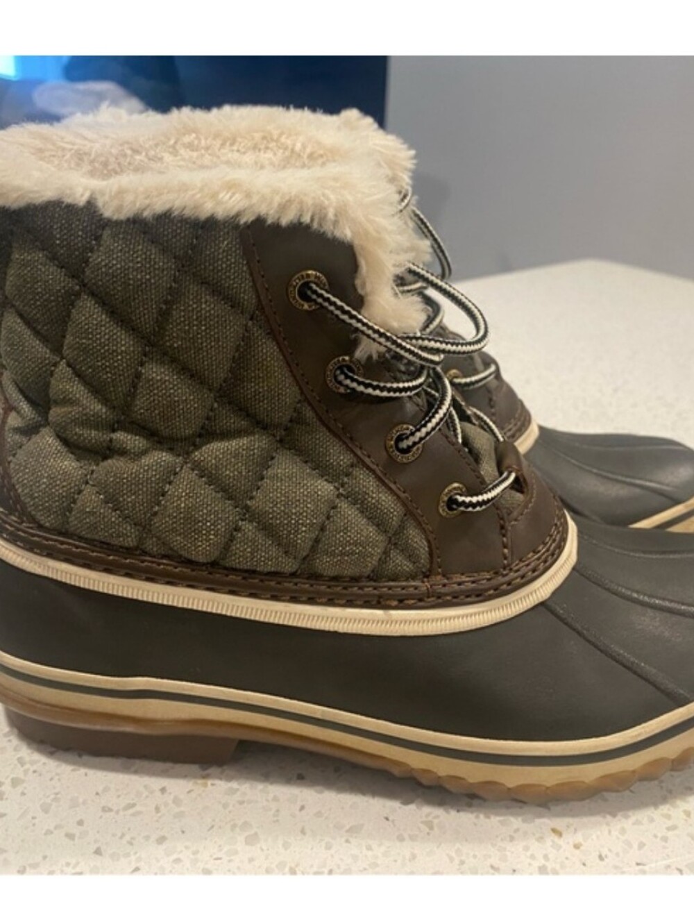 WindRiver Women’s Brown Waterproof T-Max Insulated Winter Boots with Faux Fur